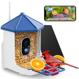 Solareye Bird Feeder with Camera, 2K HD Color Night View, AI Bird Identification, Auto Capture,Motion Detection Alerts, Smart Bird Feeder for Outdoors, Present for Bird Lover(Solar Panel Included) Solareye