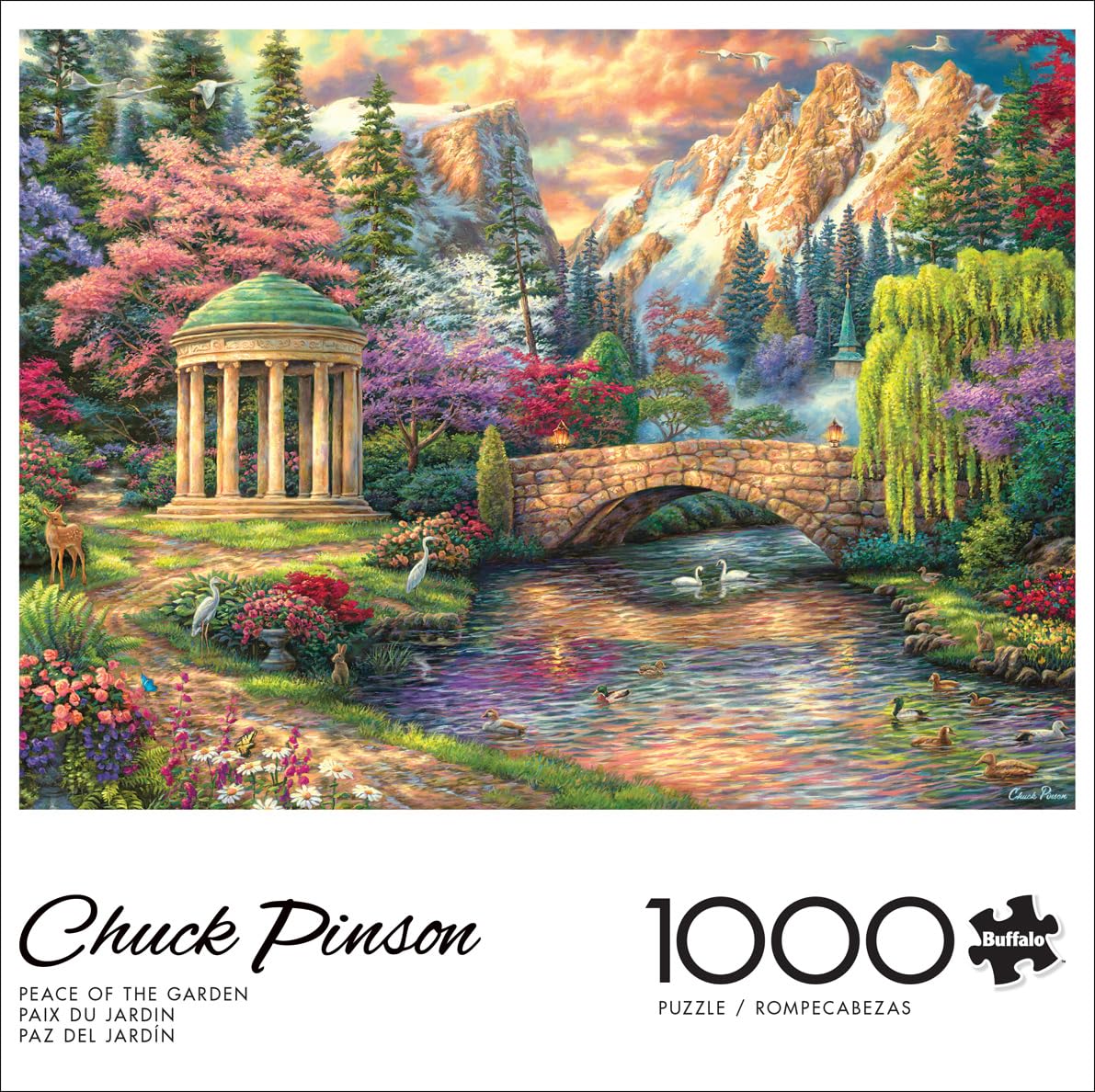 Buffalo Games - Chuck Pinson - Peace of The Garden - 1000 Piece Jigsaw Puzzle for Adults -Challenging Puzzle Perfect for Game Nights - Finished Size is 26.75 x 19.75