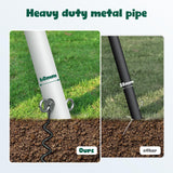 Hapfan 7.3ft Tall Heavy Duty Swing Set, 3 Swings Metal Swing Sets for Backyard, Big Kids Playset for Playground Outdoor Hapfan