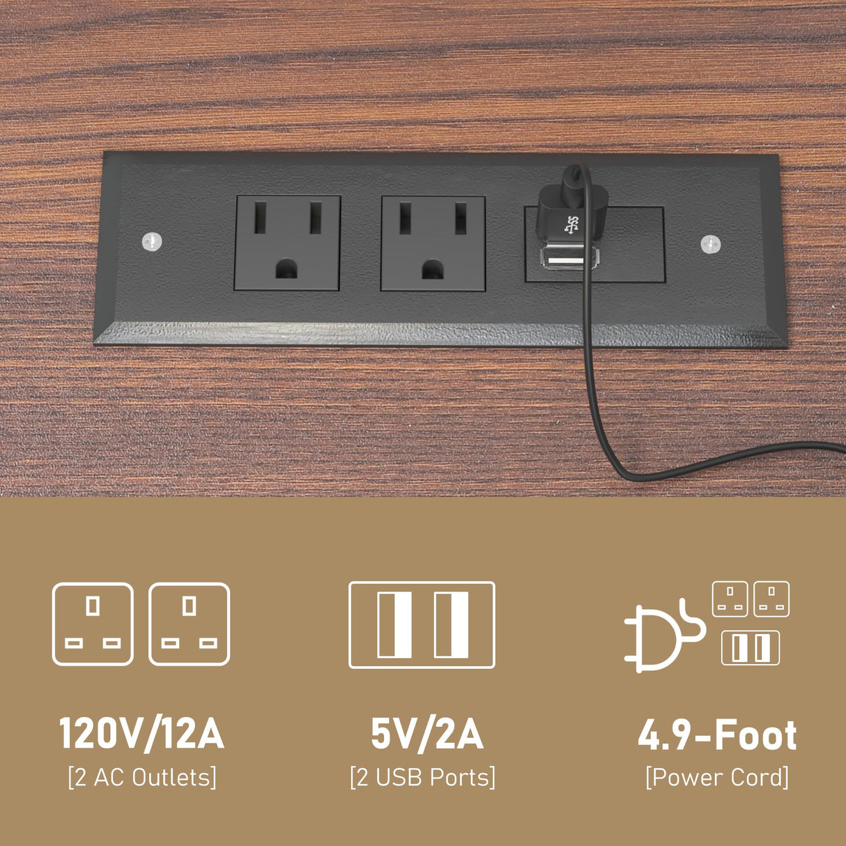 Hlivelood Farmhouse LED Nightstand Set of 2 with Charging Station, Rustic End Table with Barn Door & Storage Shelf, Bedside Table for Bedroom, Living Room, White Hlivelood