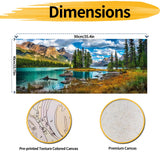 YALKIN Paint by Number for Adult Kits, DIY Landscape Lake Oil Acrylic Painting Kits for Adults Beginners on Canvas for Home Wall Decor Gifts 40x90CM/15.8x35.4in (No Frame) YALKIN