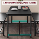IDEALHOUSE Dining Table Set for 4, Kitchen Table with Benches, Rectangular Dining Room Table Set with 2 Metal Wood Benches, 3 Piece Dining Table Set for Small Space, Apartment, Dinette, Retro Black IDEALHOUSE