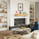 Heimlove Fireplace Mantel 48 Inch,Floating Fireplace Mantel Wood Shelf,Wall Mounted Rustic Wood Display Shelf for Home Decor,Rustic Traditional,Farmhouse Fireplace Mantel Shelves | 48"x 8"x 6"-Natural Heimlove