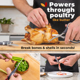 Kitchen Shears by Gidli - Lifetime Replacement Warranty - Includes Seafood Scissors As a Bonus - Heavy Duty Utility Stainless Steel All Purpose Ultra Sharp Scissors for Food - Cooking Shears Gidli