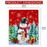 Christmas Blanket, Snowman Christmas Throw Blanket, Xmas Decorations for Home, Soft Red Snowman Blankets 50" X 60" pinata