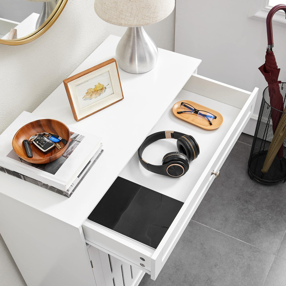 Yaheetech Shoe Cabinet, 4-Tier Shoe Storage Cabinet with Drawer & Adjustable Shelves, Wooden Shoe Rack Organizer with Louvered Doors for Entryway, Hallway, Bedroom, Closet, Living Room, White Yaheetech