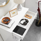 Yaheetech Shoe Cabinet, 4-Tier Shoe Storage Cabinet with Drawer & Adjustable Shelves, Wooden Shoe Rack Organizer with Louvered Doors for Entryway, Hallway, Bedroom, Closet, Living Room, White Yaheetech