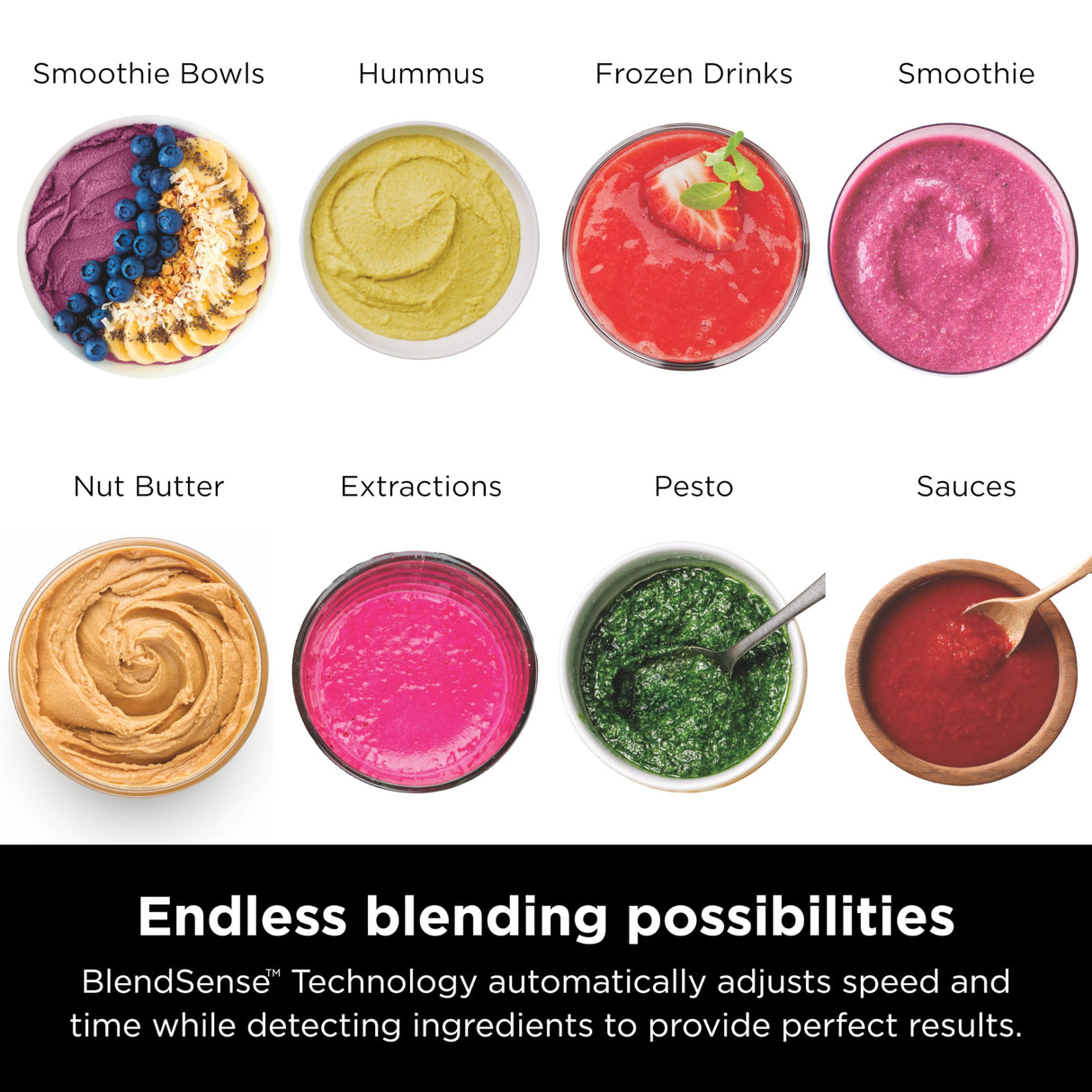 Ninja TB201 Detect Power Blender Pro, BlendSense Technology, For Smoothies, Shakes & More, 1800 Peak Watts, 72 oz. Pitcher, Blender, Black Ninja