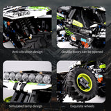 Mould King 18002 RC Climbing Car Building Kits for Boys, 1879 Pieces MOC Building Blocks 4X4 Off-Road Truck Model Sets, Stem Remote Control Car Bricks Toys for Kids Mould King