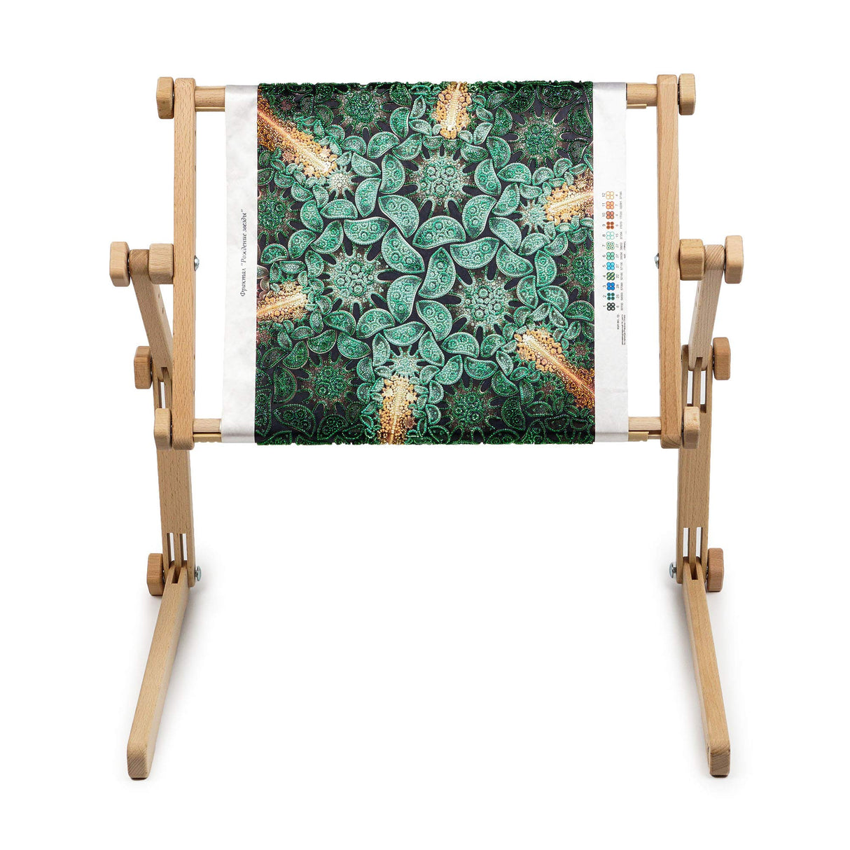 Needlework Table and Lap Hands-Free Stand with Adjustable Frame Made of Organic Beech Wood Tapestry Cross Stitch Embroidery Frame Holder (40х56 cm (15.7" x 22")) AllAboutEmbroideryUA