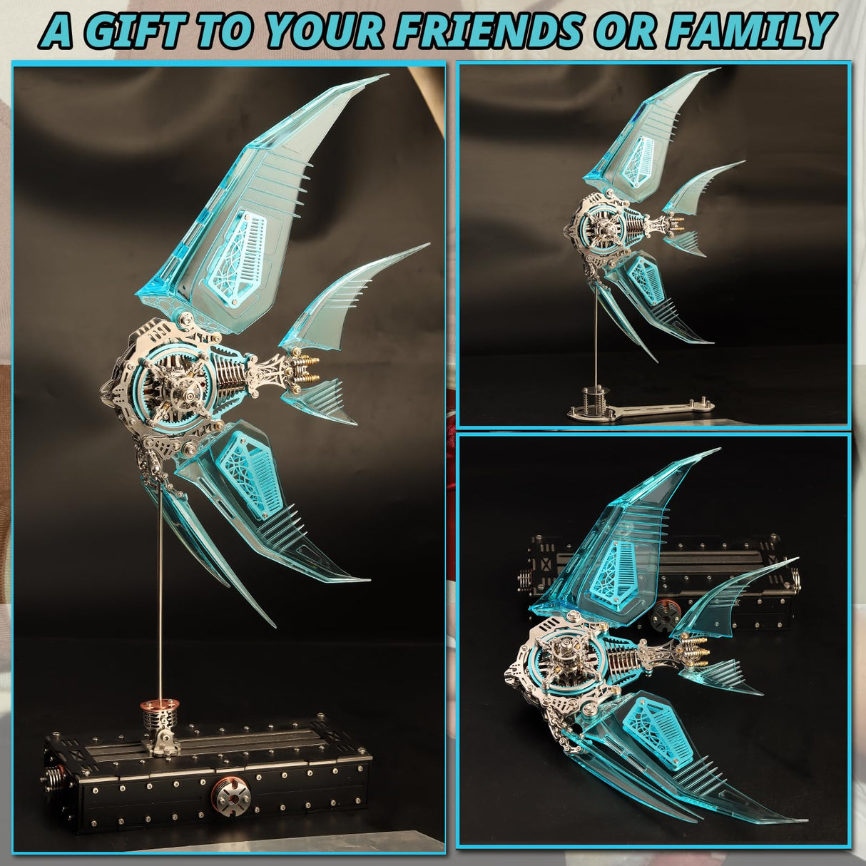 YUEZUDPO 3D Metal Puzzles for Adults, Metal 3D Puzzle DIY Colorful 3D Metal Puzzle 529 Pieces Mechanical Building Kit,3D Metal Model Kits to Build for Birthday Christmas YUEZUDPO