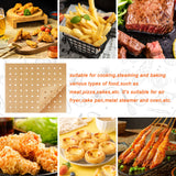 Air Fryer Liners Disposable, Parchment Paper for Baking, 100 Pcs 11 x 9 inch Unbleached Parchment Paper Sheets, Perforated Rectangular Baking Papers, HOFHTD Nonstick Air Fryer Accessories HOFHTD