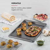 KitchenAid 13x18in Nonstick Aluminized Steel Cookie Slider, Contour Silver KitchenAid