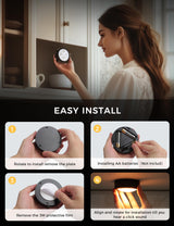 swesara Stick on Lights with Remote Shelf Battery Operated Push Lights Small Led Bookshelf Above Cabinet Lighting 2 Pack Black swesara