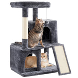 Yaheetech 42in Cat Tree Tower, Cat Condo with Sisal-Covered Scratching Posts & Ramp, Cat Climber Stand for Indoor Cats Kittens Pets Yaheetech