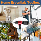 YUZES Rivet Nut Tool Adapter for Cordless Drill Electric- Newly Labor-Saving Rivet Nut Gun Kit with 5 Metric and 5 SAE Mandrels and 50Pcs Assorted Rivet Nuts, Rugged Carrying Case YUZES