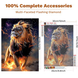 ZENDIYO Lion Diamond Painting Kits for Adults, Animal 5D Diamond Art Kits for Adults Beginners, DIY Full Drill Diamonds Dots Gem Art Painting and Crafts for Home Wall Decor 12x16inch ZENDIYO