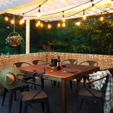 Natural Reed Fencing Rolls, Outdoor Privacy Fence Rolls for Backyard Patio Garden Fencing Decorative with Cable Zip Ties (Coffee, 5x16.4ft) Soulitem