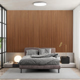 Art3dwallpanels 8 Pack Wood Slat Wall Paneling, 104'' x 6.7'' WPC Soundproof 3D Wall Panels for Interior Wall Decor, Fluted Textured Panel Wall Slats, Teak Art3dwallpanels