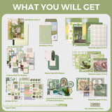 Funto Scrapbooking Kit(116 PCS), Life Collection Series-Until Sunset, Perfect for Bullet Scrapbooking Materials, Planner DIY Arts Craft Collage Funto