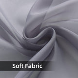 SpaceDresser Waterproof Outdoor Sheer Curtains for Patio - 2 Panels Rod Pocket Indoor Voile Sheer Curtain for Living Room,52W x 84L inch, Grey SpaceDresser