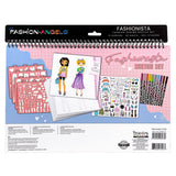 Fashion Angels Fashionista Sketch Set, Includes Sketch Pad with Stencils & Stickers, Fashion Design Sketch Book for Girls, Ideal Drawing Kit for Kids Fashion Angels