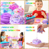 inksbui Slime Kit - Confetti, Glimmer Crunchy, Foam, Jelly Cubes - Stress Relief Toys, Party Favors for Kids, Boys and Girls Ages 6-12 inksbui