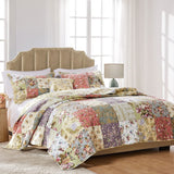 Greenland Home Blooming Prairie 100% Cotton Authentic Patchwork Reversible Quilt Set, 5-Piece King/Cal King Greenland Home Fashions