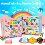 Mumaloo Unicorn Craft Box - 10 Fun Arts and Crafts for Kids Ages 4-8, No Mess, Educational, Mermaid Art Projects, Toddler Crafts & Activities Kit with Supplies, Gift for Girls 3 4 5 6 7 8 Years Old Mumaloo