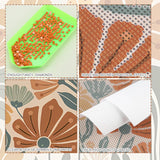 Yeaqee 4 Pcs Diamond Art Kits DIY Painting for Adult Aesthetic Wall Diamond Crafts Aesthetic Room Decor Cute Painting Pictures 5d Craft Wall Decor for Home 10 x 11.8''(Abstract Flowers) Yeaqee