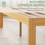 Viisari Bamboo Wood Bed Frame Full with Steel Slats, 12 Inch Platform Full Size Bed Frame No Box Spring Needed, Solid Foundation, Easy Assembly, Ample Under-Bed Storage, Noise-Free Viisari