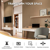 Ritollo Wood Panels for Wall and Ceiling, 94.5"×11" Wall Panels for Interior Wall Decor, 3D Wood Slat Wall Panel/Fluted Sound Absorbing Panel - RITOLLO