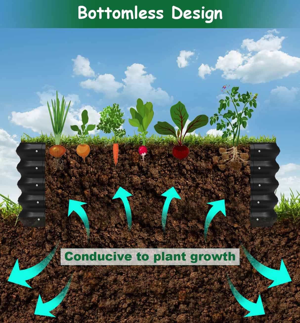 waaliji 3x3x1 FT Raised Garden Bed with Steel Cable, Elevated PP Planter Box Stand for Gardening, Backyard Patio Ground Raised Bed for Planting Vegetables Flower Herb and Succulents, Black waaliji