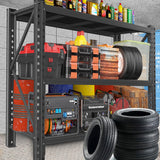 47.2''H Garage Shelving 5000LBS Heavy Duty Garage Storage Shelves Industrial Shelf Unit Easy Assembly 3 Tier Adjustable Metal Shelving Storage Organizer,47.2" H*51.2" W*24" D Metallitrend