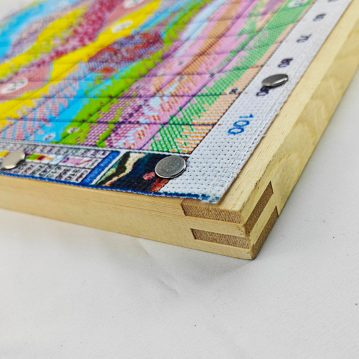 12 Pcs 3 Sets Stretcher Bars for Needlework 6 Sizes Wooden Canvas Stretcher Bars with 40 Thumb Tacks and Tacks Remover for Needlepoint Embroidery Stitch Frame Set Bundle with Crafts Tonyutech