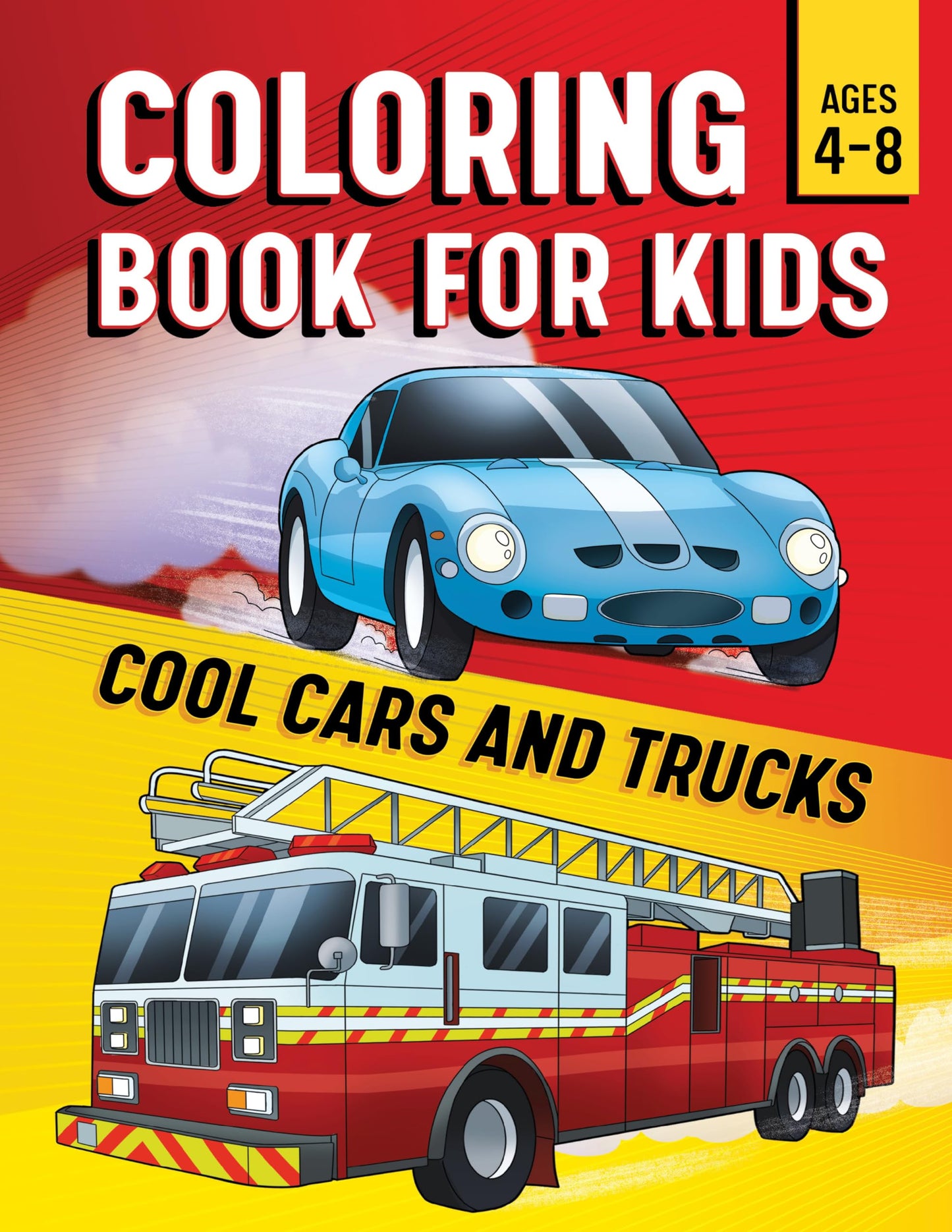 Coloring Book for Kids: Cool Cars & Trucks