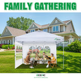 Acepic 3Pcs Instant Canopy Tent Sidewalls for 10x10 Pop-Up Canopy, Garden Gazebo, 210D Oxford Fabric Waterproof, White (Tent NOT Included) Acepic