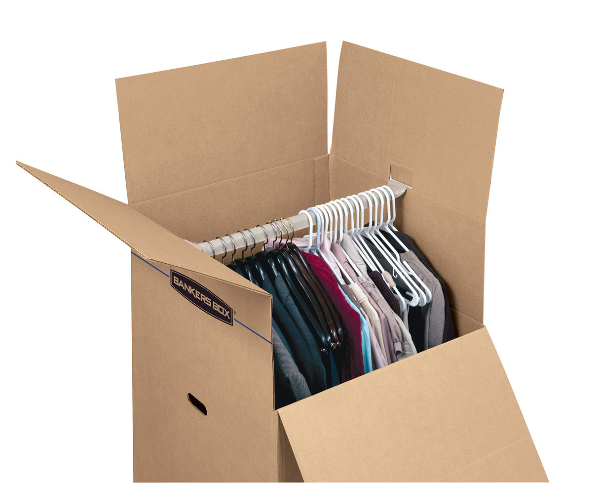 Bankers Box Short Wardrobe Box 3 Pack, 20-in x 20-in x 34-in (7710902) Bankers Box