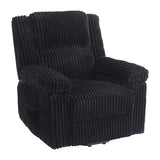 Garvee Corduroy Recliner Chair, Manual Recliner Sofa with Handle, Pillow Top Arms, Thick Padding, Side Pocket, 330Lbs Capacity, Adjustable Recliner for Living Room, Bedroom, Home Theater, Black Garvee
