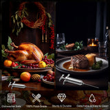 Dormercy Meat Injector Syringe Kit, Flavor Injector with 3 Marinade Needles, Stainless Steel Kitchen Food Injection Syringe for Turkey Cooking Dormercy