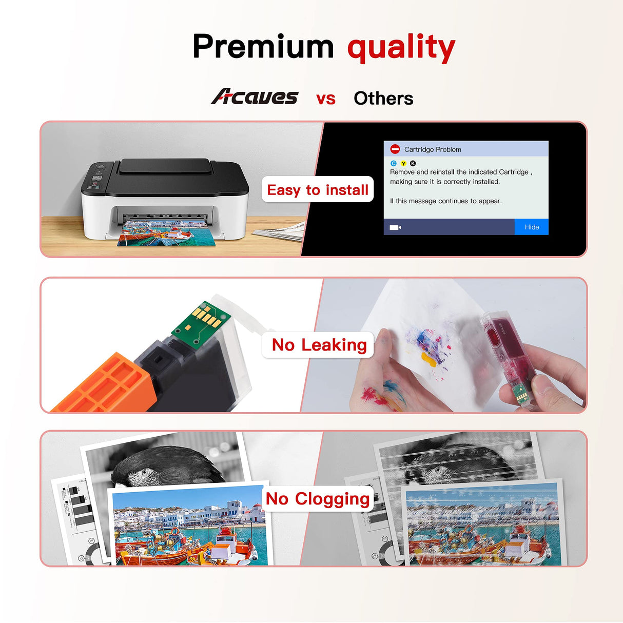 280XXL 281XXL Ink Cartridges High Yield Compatible for Canon Ink 280 and 281 cartridges for Canon tr8620a Ink cartridges TR8620 TR8520 TR8600 TS9521C Printer, 5 Pack PGBK Black Cyan Magenta Yellow Acaves