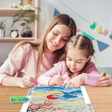 MOGTAA The Great Wave Diamond Art Kits for Adults, Japanese Cherry Blossom Tree Diamond Painting Kits for Beginners, DIY 5D Diamond Dots Kits Sunset Gem Craft for Home Art Decor 12x16 inch MOGTAA