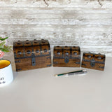 Nautical Cove Treasure Chest Keepsake and Jewelry Wood Box - Toy Treasure Box (5 x 3 x 3.25) Nautical Cove