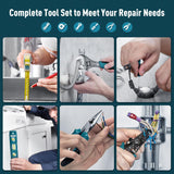 Sundpey Home Tool Kit 281-PCs - Portable Complete Basic Repair General Hand Tool Sets for Men Women - Full Tool Set with Socket Wrench Set & Screwdriver Set & Metric Hex Key & Pliers & Tool Box Case Sundpey