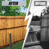 Fence Post Repair Kit, Heavy Duty Fence Post Repair Stakes, Fences Post Anchor Ground Stakes, Fencing Repair Kits for Wood Posts, Repair Tilted and Broken Wood Support (4 Pcs) ULIOK
