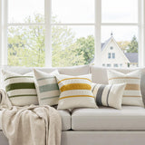 Woaboy Set of 2 Decorative Pillow Covers Boho Farmhouse Couch Throw Pillows Modern Cotton Cushion Covers Macrame Woven Spring Home Decor for Bed Sofa Chair 18x18 Inch Sage Green Woaboy