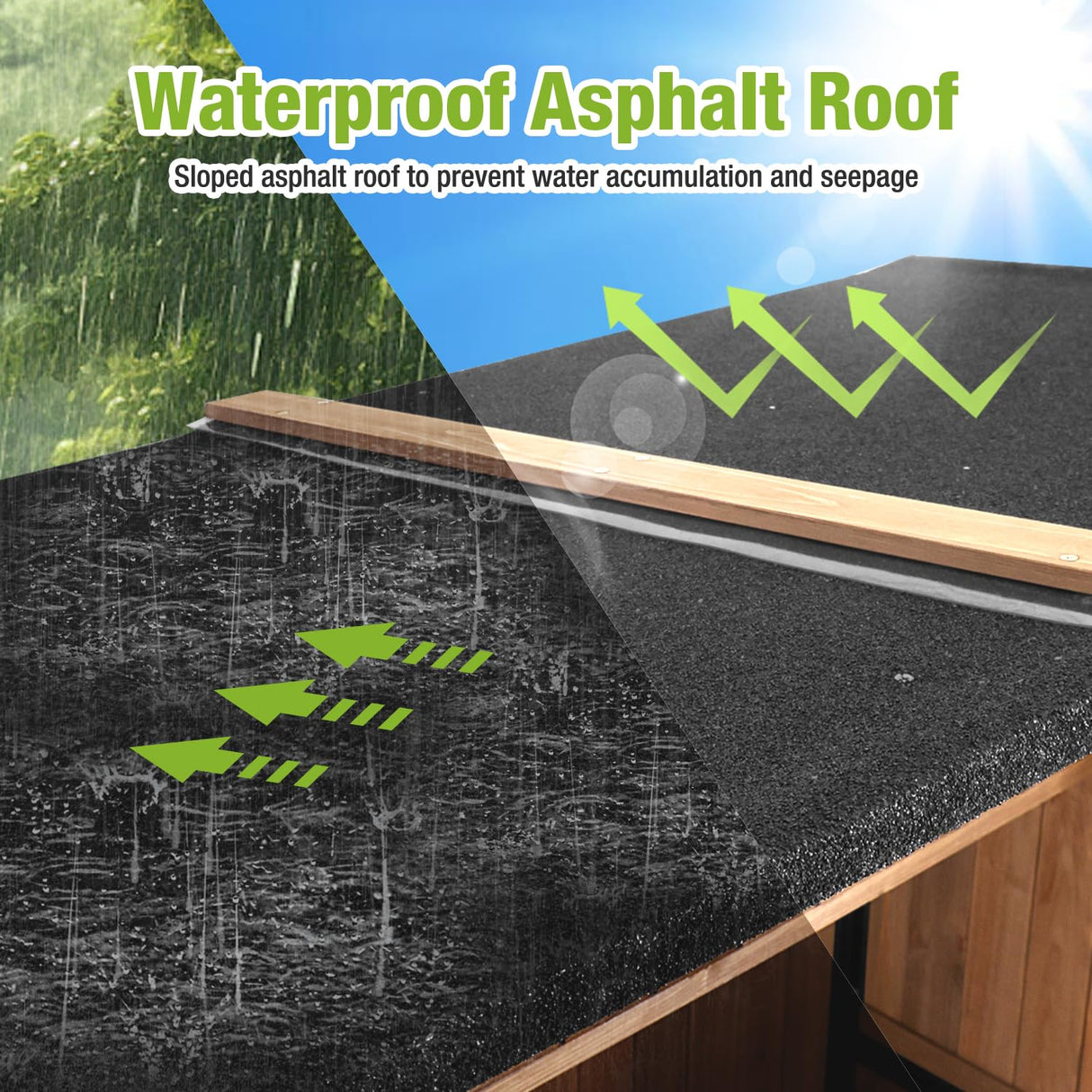 Outdoor Storage Shed with Metal Frame,Large Wooden Tool Cabinet with Adjustable Shelfs, House Garden Shed for Backyard Garden Patio Lawn GUTINNEEN