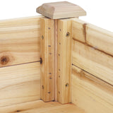 Sunnydaze 48.5-Inch Wood Raised Garden Bed - Outdoor Rectangular Elevated Planter Box with 2 Drainage Holes Sunnydaze