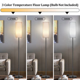 PARTPHONER Floor Lamp for Living Room, Modern Standing Lamps with Lampshade, Minimalist Tall Lamp with Foot Switch for Living Room, Bedroom, Kids Room, Office(Bulb Not Included) PARTPHONER