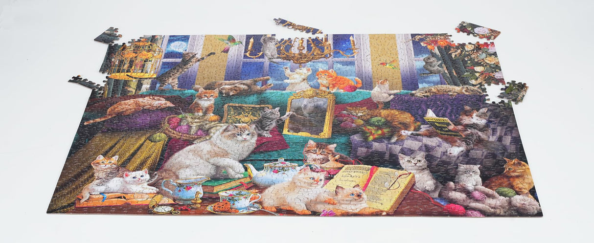 Lzbabyily Jigsaw Puzzles 1000 Pieces for Adults, Cat Puzzle Animal Adult Toys, 27x20 Unique Difficult and Challenge Large Puzzle Game Toys Gift Lzbabyily